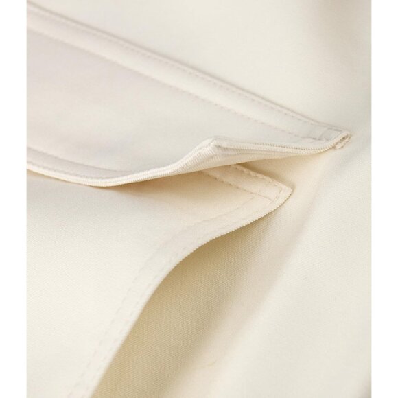 Womens Milky White Spring Varsity Bomber Jacket Cropped Button Down Casual Coat - Picture 8 of 8